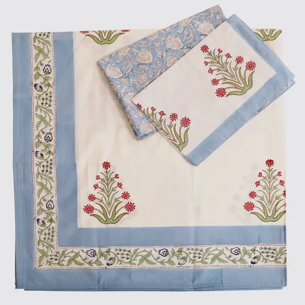 Off_White_100%_Cotton_Hand_Block_Bedsheet_King_For_Everyday_Use