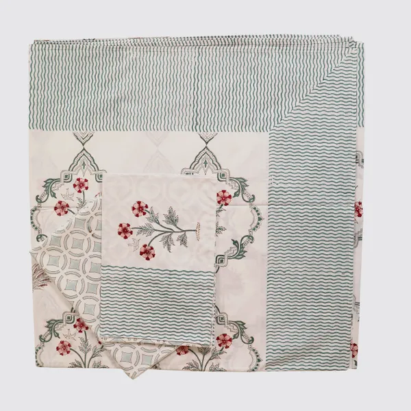 Off_White_100%_Cotton_Hand_Block_Bedsheet_King_For_Everyday_Use