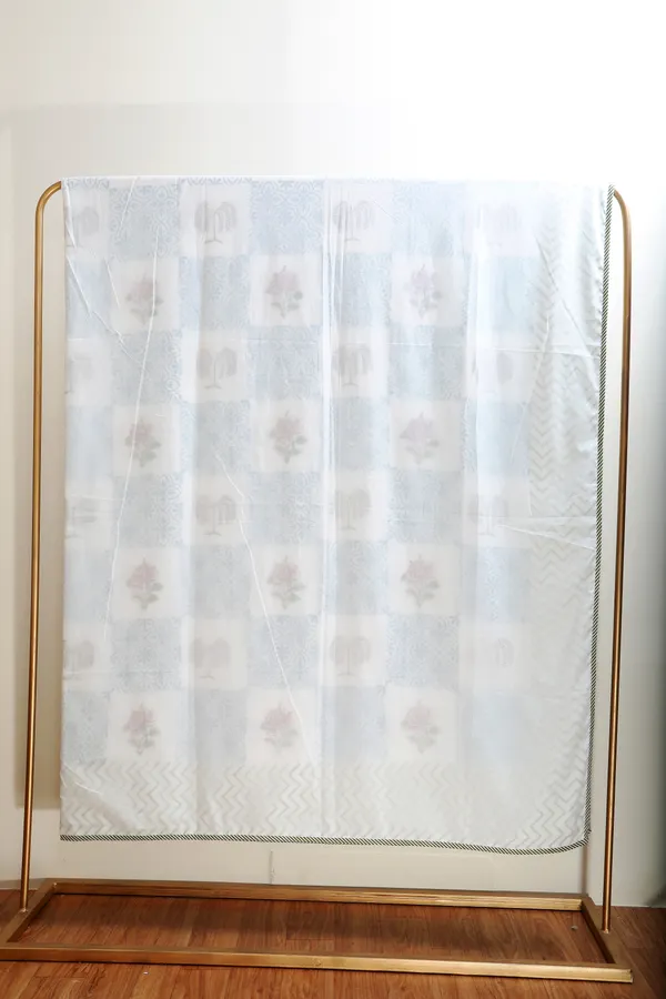 Off_White_100%_Pure_Mulmul_Cotton_Hand_Block_Mulmul_Dohar_King_For_Everyday_Use