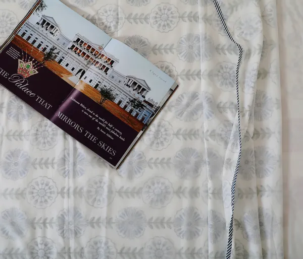 Off_White_100%_Pure_Mulmul_Cotton_Hand_Block_Mulmul_Dohar_Single_Pair_For_Everyday_Use