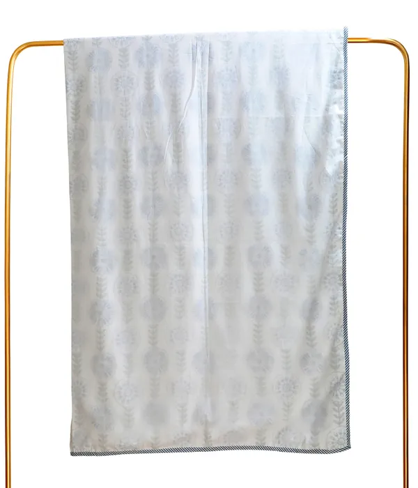 Off_White_100%_Pure_Mulmul_Cotton_Hand_Block_Mulmul_Dohar_Single_Pair_For_Everyday_Use