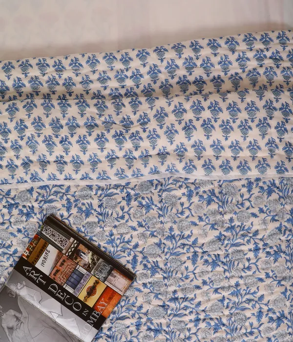Blue_100%_Cotton_Hand_Block_King_Size_Quilt_For_Everyday_Use