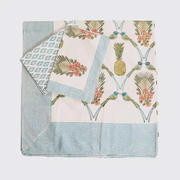 Off_White_100%_Cotton_Hand_Block_Bedsheet_Super_King_For_Everyday_Use