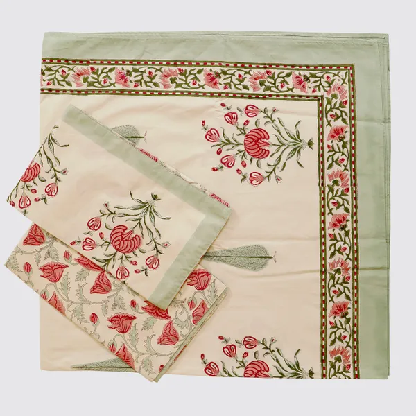 Beige_100%_Cotton_Hand_Block_Bedsheet_Super_King_For_Everyday_Use