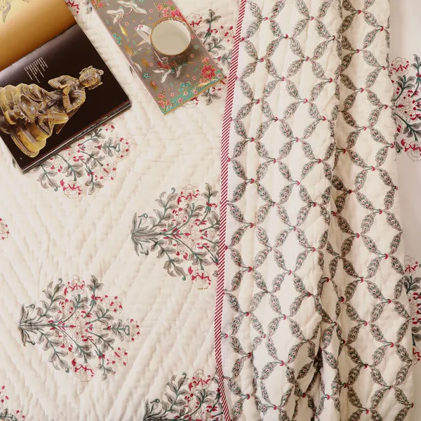 Off_White_100%_Cotton_Hand_Block_Single_Size_Quilt_For_Everyday_Use