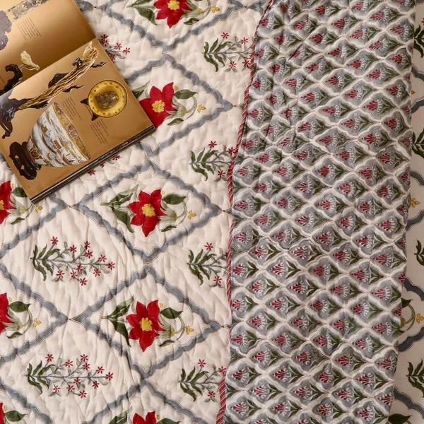 Off_White_100%_Cotton_Hand_Block_Single_Size_Quilt_For_Everyday_Use
