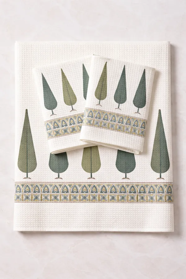 Off_White_Cotton_Waffle_Towel_Set_For_Everyday_Use
