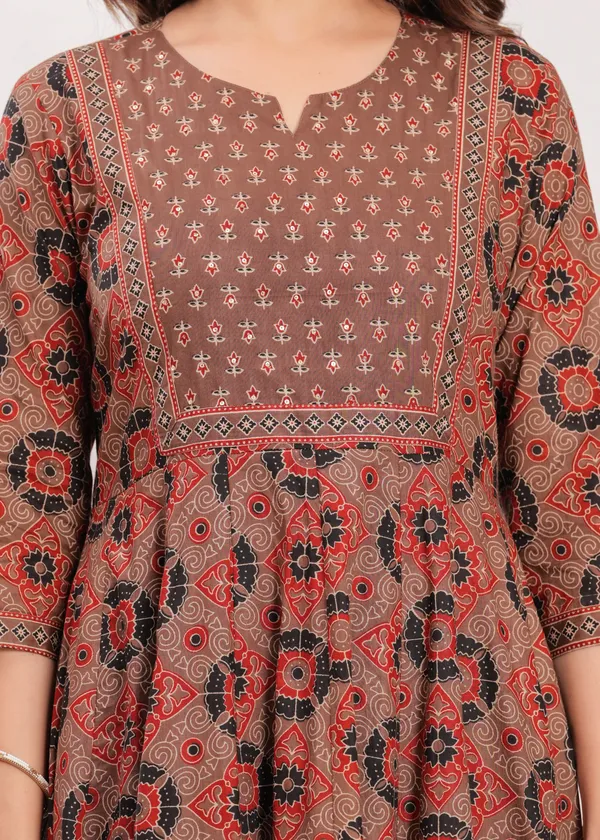 Brown_Cotton_Anarkali_Kurta_For_Women