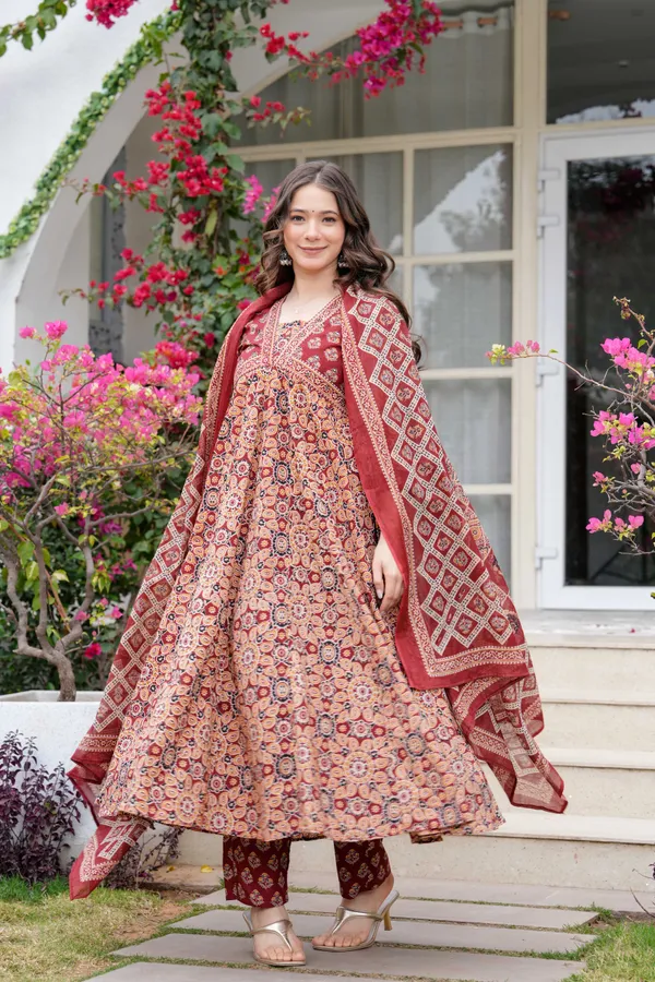 Maroon_Cotton__Kurta_For_Women