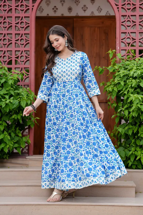 Blue_Cotton__And_Anarkali_Kurta_For_Women