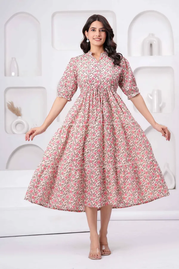 Pink_Printed_Cotton_Dress__For_Women