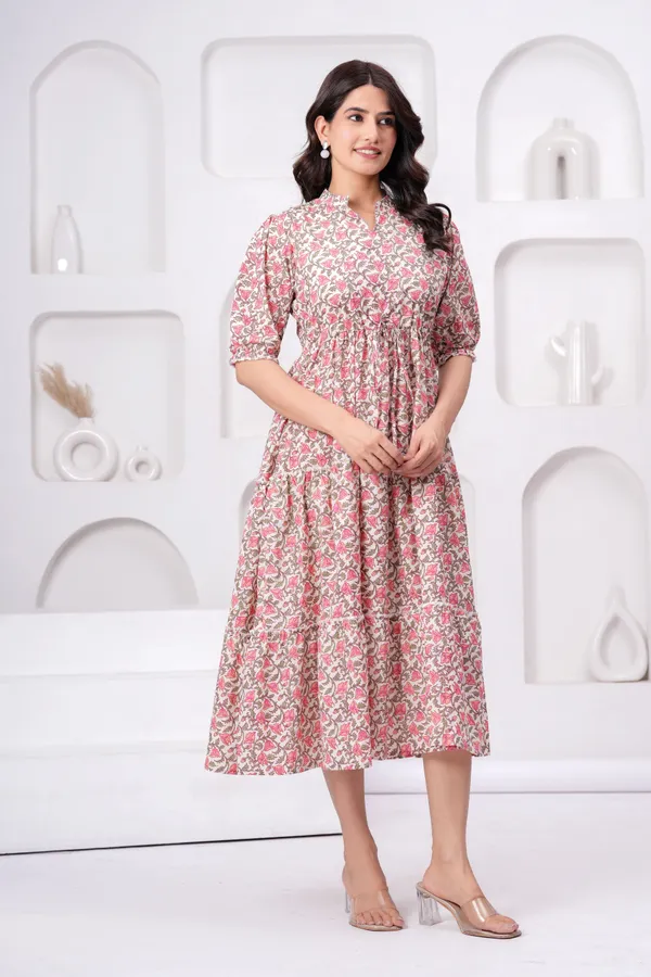 Pink_Printed_Cotton_Dress__For_Women