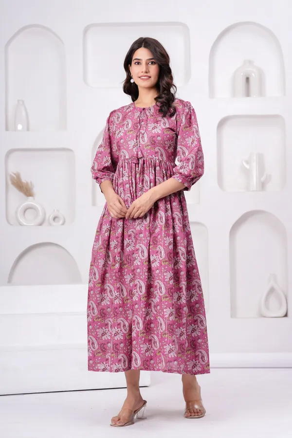 Pink_Cotton__Dress_For_Women