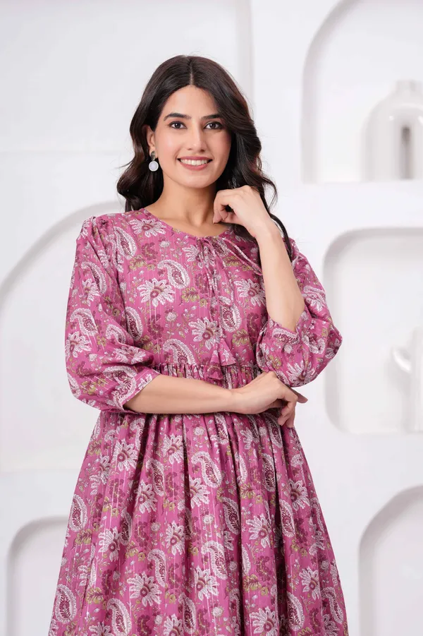 Pink_Cotton__Dress_For_Women
