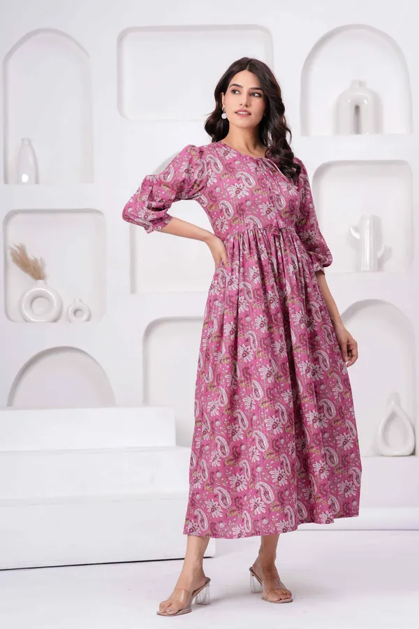 Pink_Cotton__Dress_For_Women