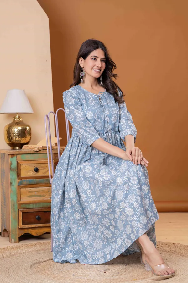 Sky_Blue_Cotton_Dress_For_Women