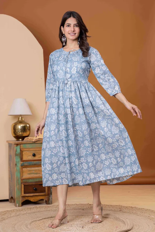 Sky_Blue_Cotton_Dress_For_Women