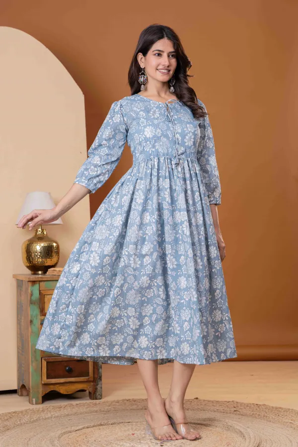 Sky_Blue_Cotton_Dress_For_Women