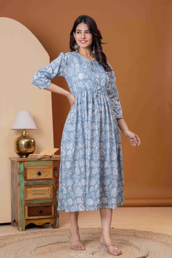 Sky_Blue_Cotton_Dress_For_Women