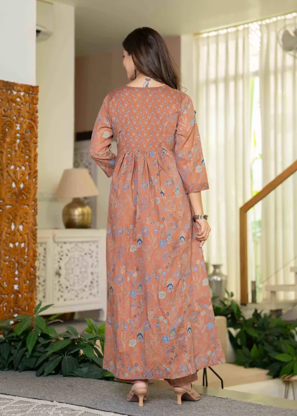 Peach_Cotton_Anarkali_Kurta_For_Women
