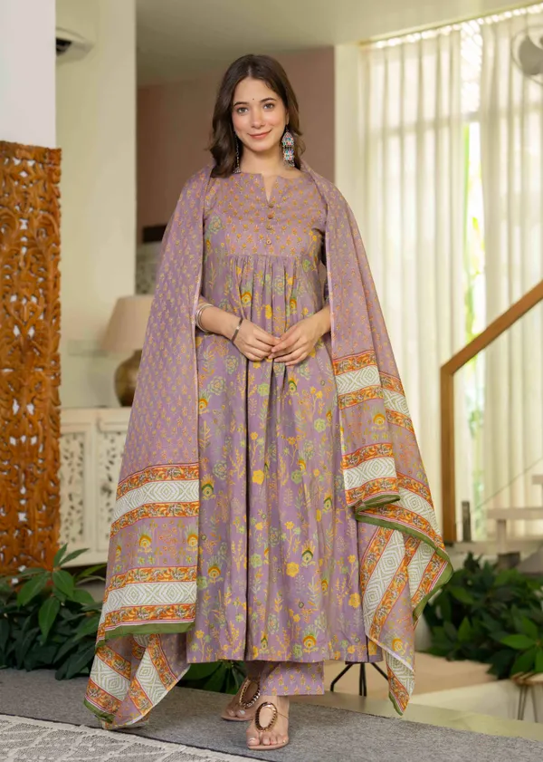 Lavender_Cotton_Anarkali_Kurta_For_Women