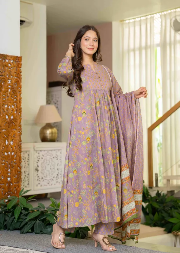 Lavender_Cotton_Anarkali_Kurta_For_Women