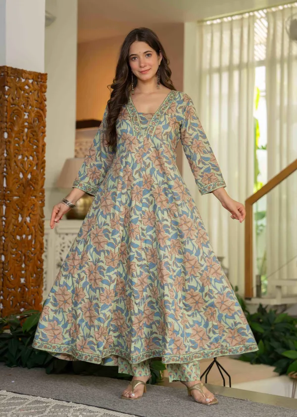Green_Cotton__Kurta_For_Women