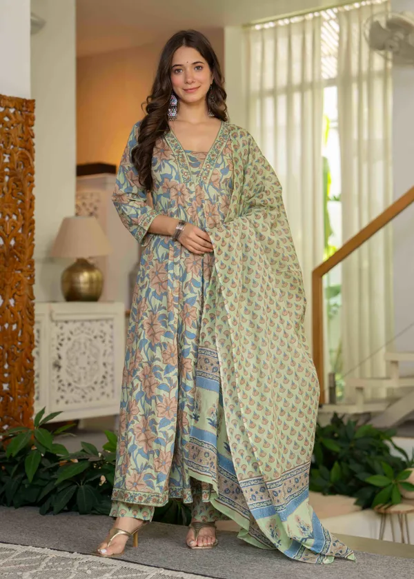 Green_Cotton__Kurta_For_Women