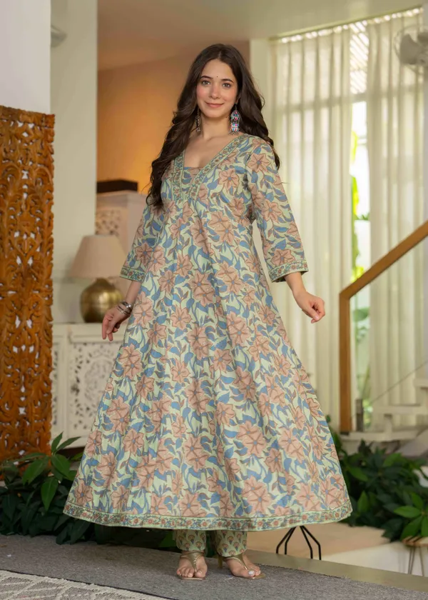 Green_Cotton__Kurta_For_Women