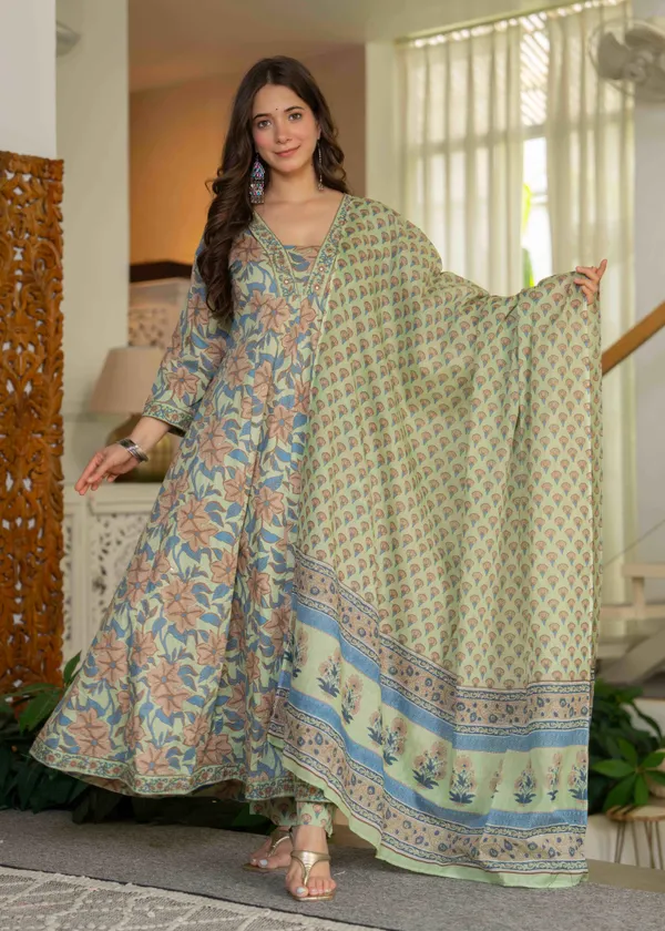 Green_Cotton__Kurta_For_Women