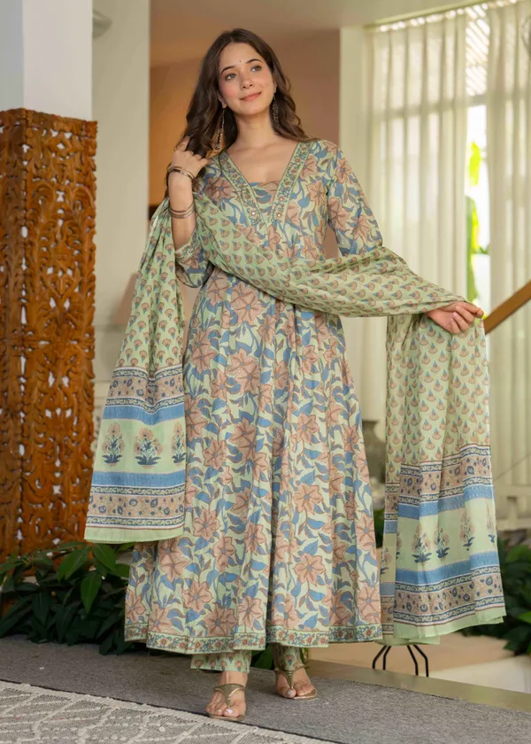 Green_Cotton__Kurta_For_Women
