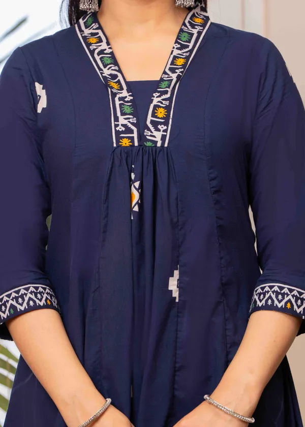 Navy_Blue_Cotton_Anarkali_Kurta_For_Women