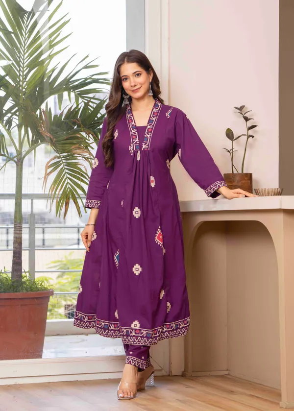 Purple_Cotton_Anarkali_Kurta_For_Women