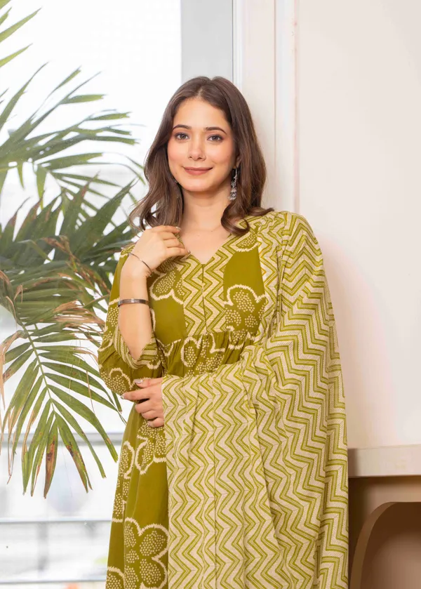 Mustard_Cotton_Anarkali_Kurta_For_Women