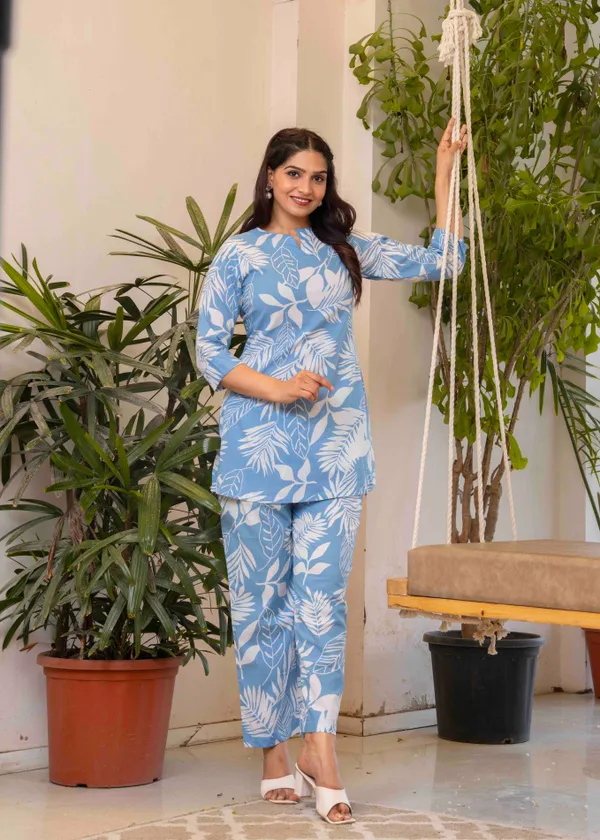 Sky_Blue_Cotton_Sequance_Work_Top_For_Women