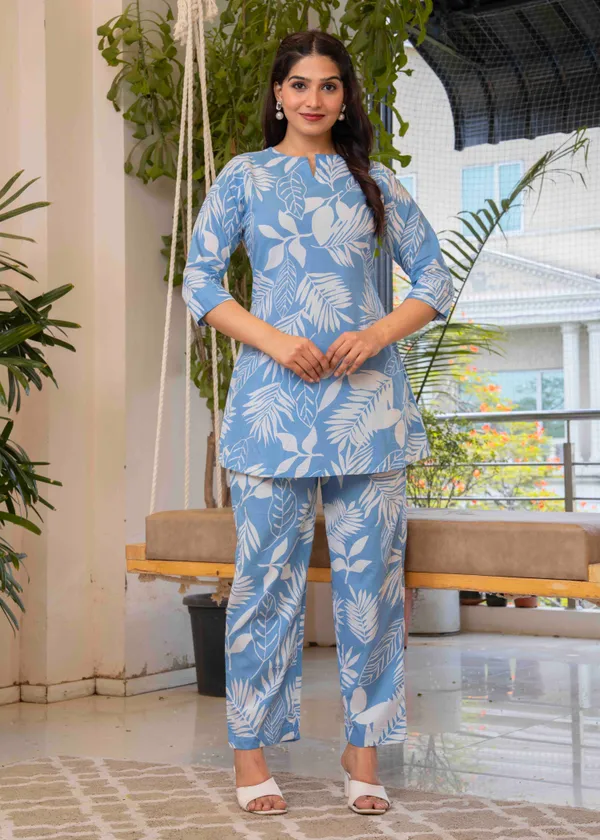 Sky_Blue_Cotton_Sequance_Work_Top_For_Women