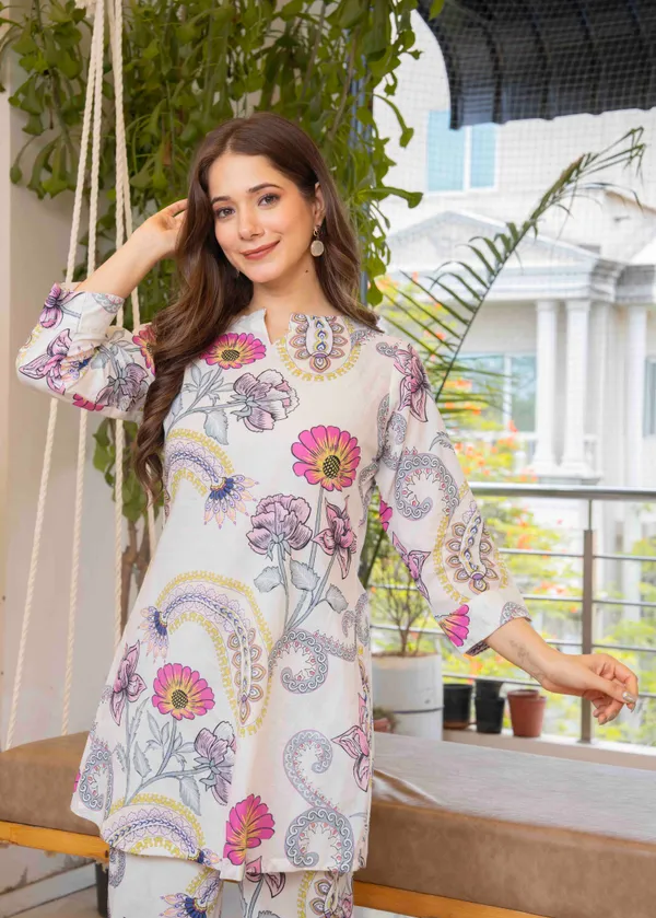White_Cotton_Sequance_Work_Top_For_Women