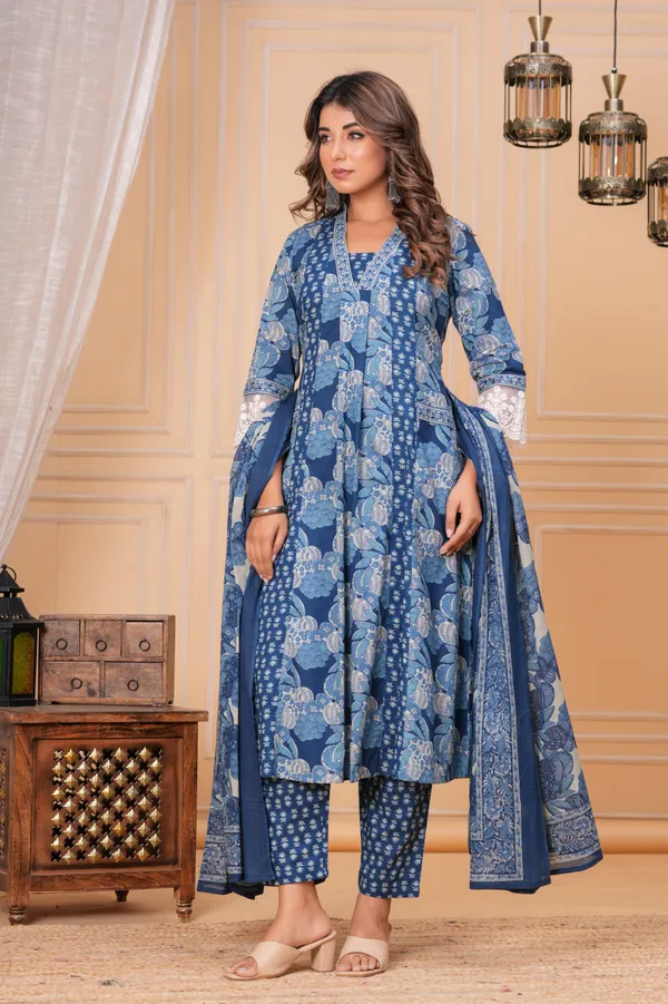Blue_Cotton_Anarkali_Kurta_For_Women