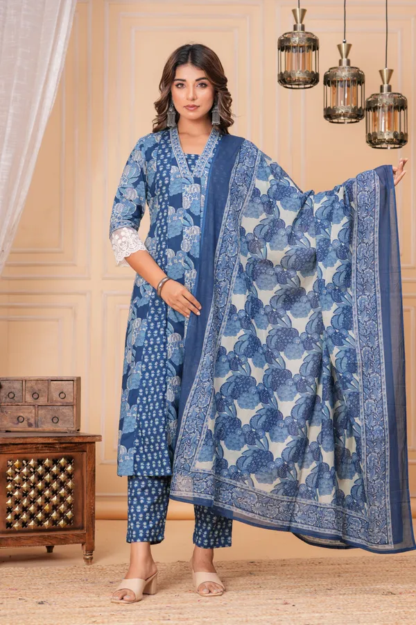 Blue_Cotton_Anarkali_Kurta_For_Women