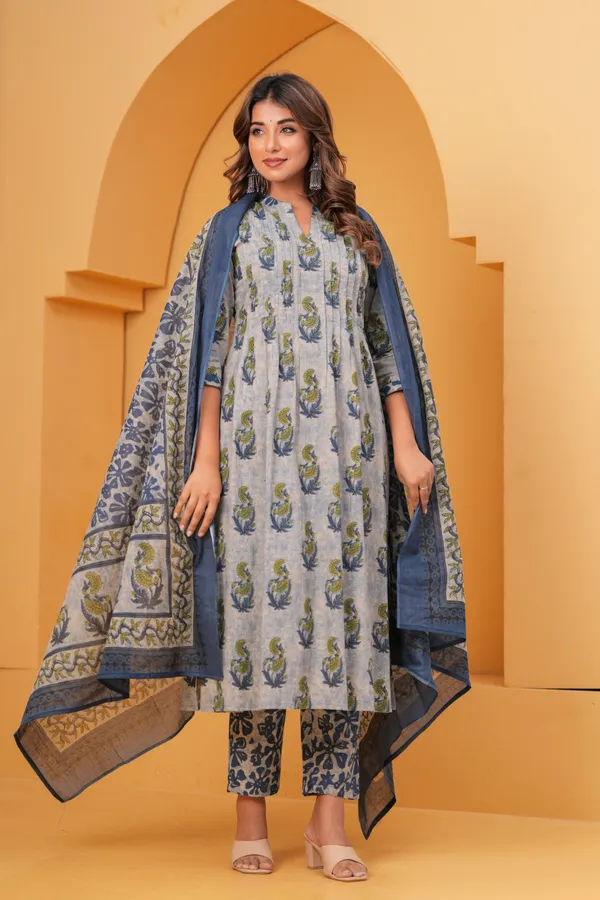 Grey_Cotton_Kurta_Set_For_Women