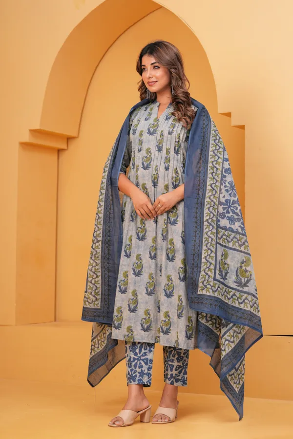 Grey_Cotton_Kurta_Set_For_Women