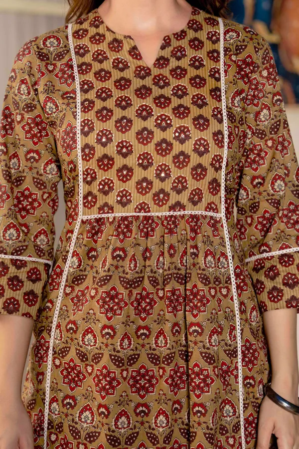 Mustard_Cotton_Anarkali_Kurta_For_Women