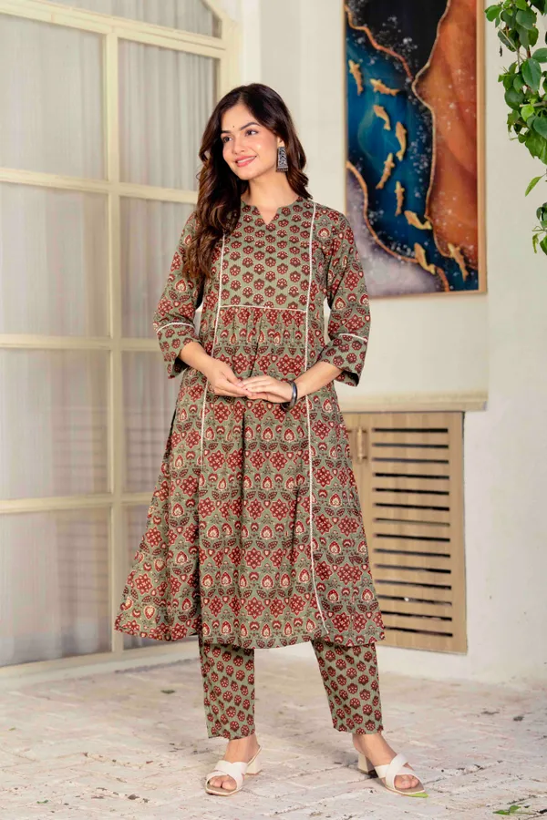 Olivegreen_Cotton_Anarkali_Kurta_For_Women