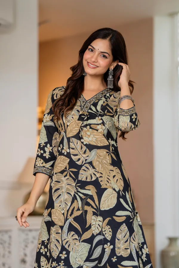 Black_Cotton__Kurta_For_Women