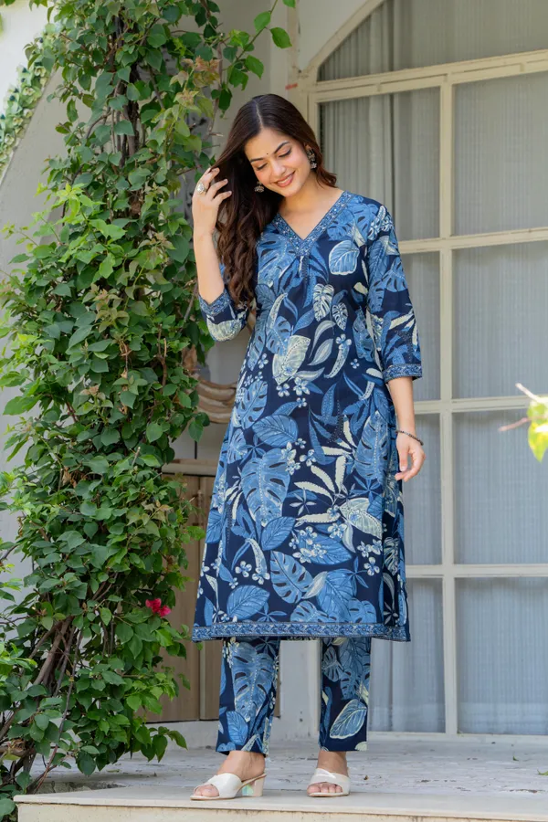 Blue_Cotton__Kurta_For_Women