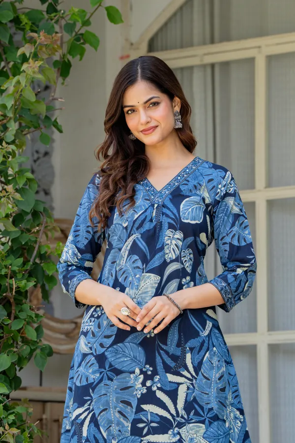 Blue_Cotton__Kurta_For_Women
