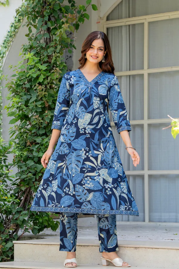 Blue_Cotton__Kurta_For_Women