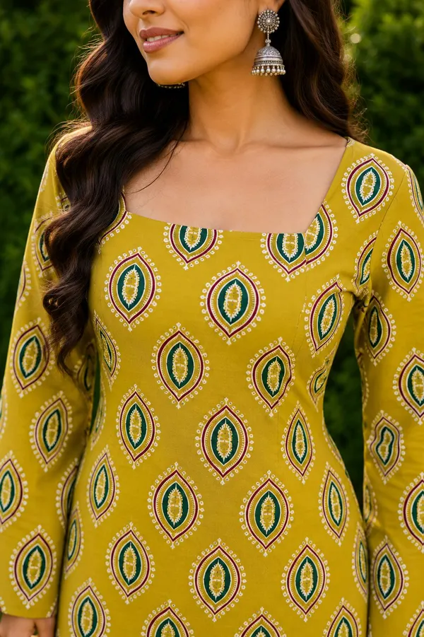 Jaimini_Women_Printed_Straight_Kurta_(Yellow)