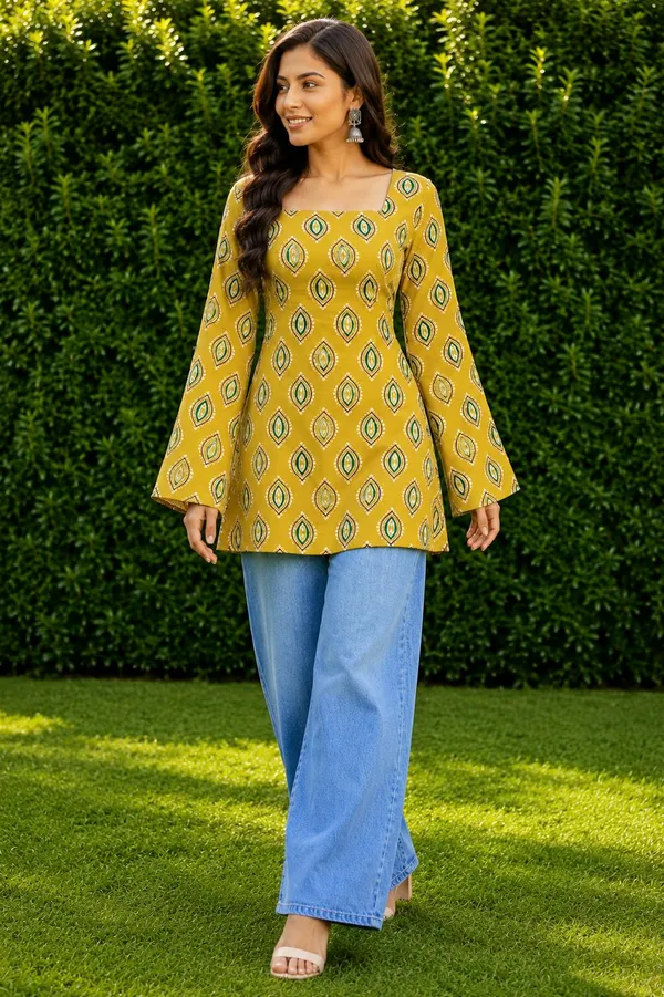 Jaimini_Women_Printed_Straight_Kurta_(Yellow)