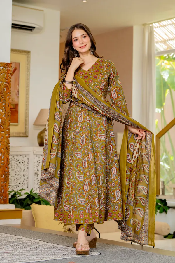 Mustard_Yellow_Cotton_Anarkali_For_Women